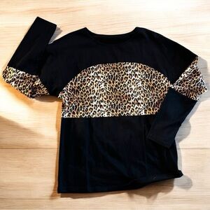 Black Cotton Blend Top - Small